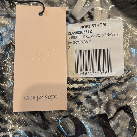 Cinq a Sept Christel One Shoulder Asymmetrical Ruffle Hem Silk Midi Dress Size 2 - Picture 11 of 12